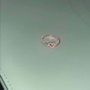 Elegant Rose Gold Heart Ring